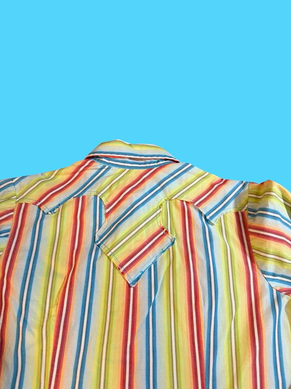 Cruel Girl Women's S Multi-Color Striped Western Pearl Snap Long Sleeve Shirt - Picture 6 of 9